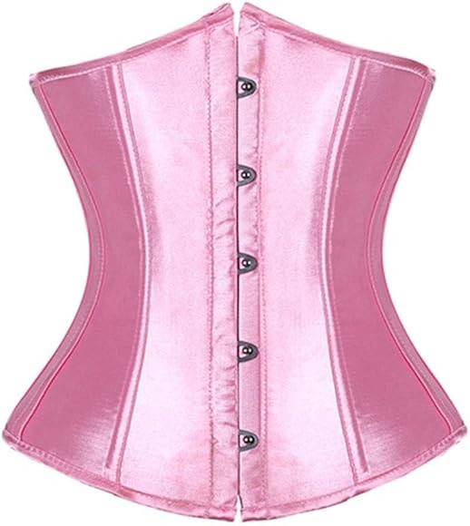 SZIVYSHI Women's Underbust Satin Lace Up Waist Cincher Corset Shaper Bustier Top | Amazon (UK)