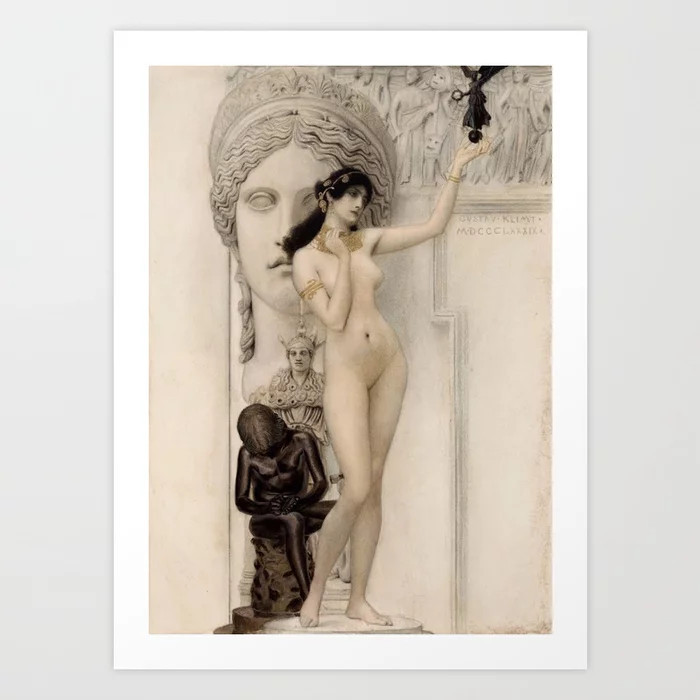 ALLEGORY OF SCULPTURE - GUSTAV KLIMT Art Print | Society6