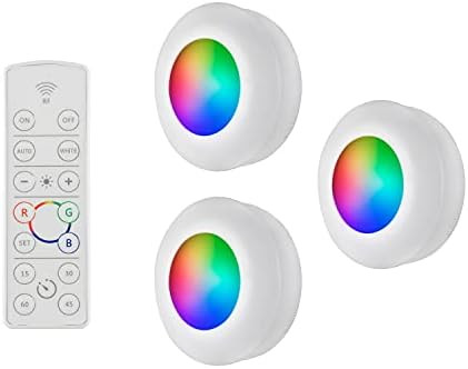 Energizer LED Puck Lights, 3 Pack, Color Changing, Remote Controlled, Battery Operated, Wireless,... | Amazon (US)