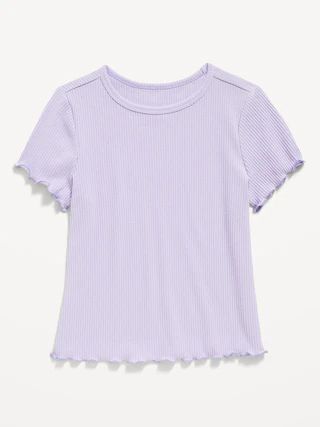 Short-Sleeve Lettuce-Edge T-Shirt for Toddler Girls | Old Navy (CA)
