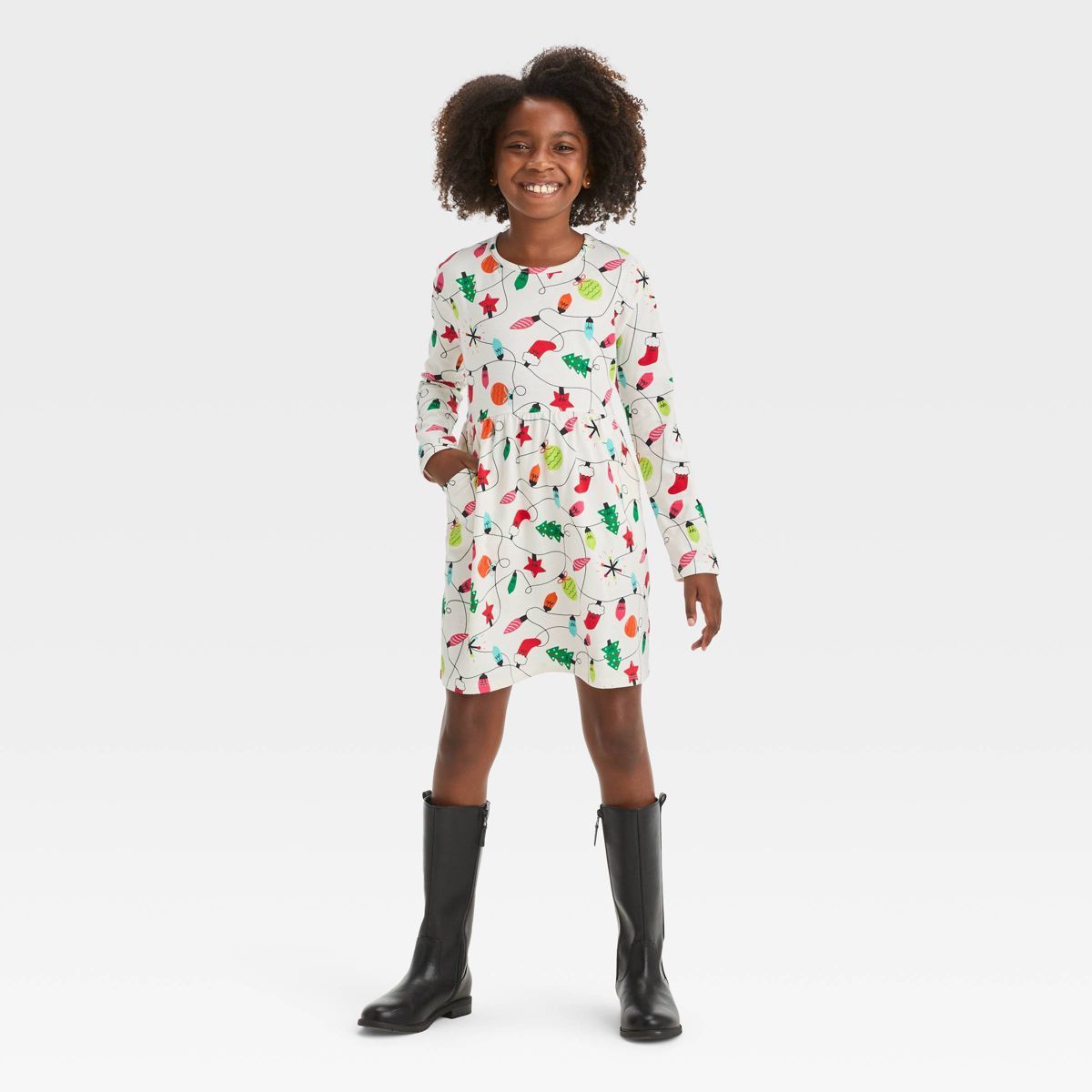 Girls' Long Sleeve Dress - Cat & Jack™ | Target