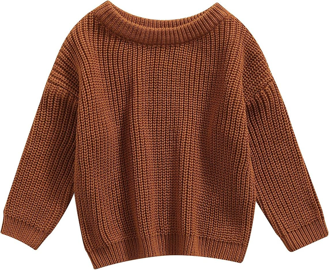 Afunbaby Baby Girl Boy Knit Sweater Blouse Pullover Sweatshirt Warm Crewneck Long Sleeve Tops for Infant Toddler | Amazon (US)