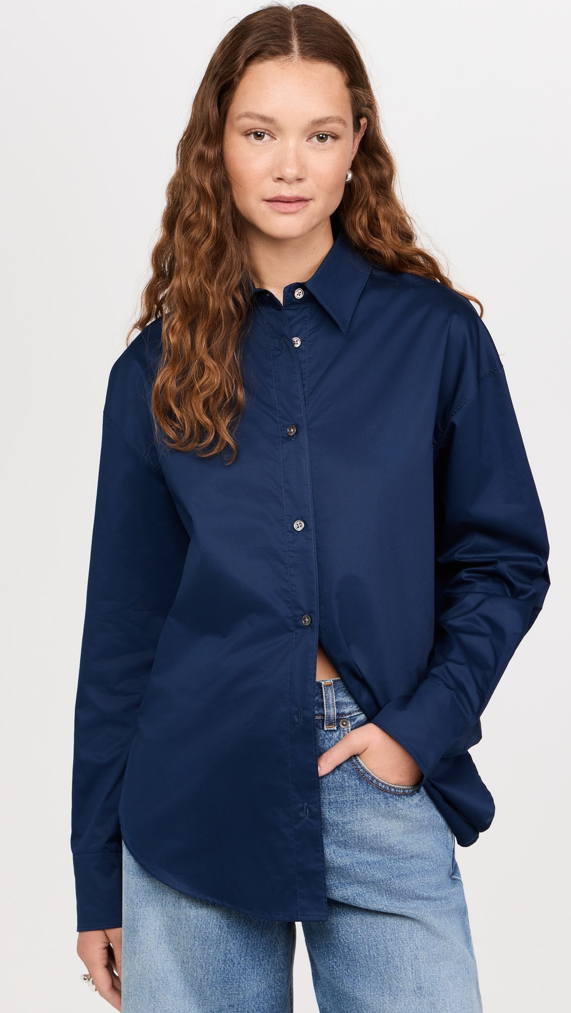 The Everything Shirt in Navy | Shopbop