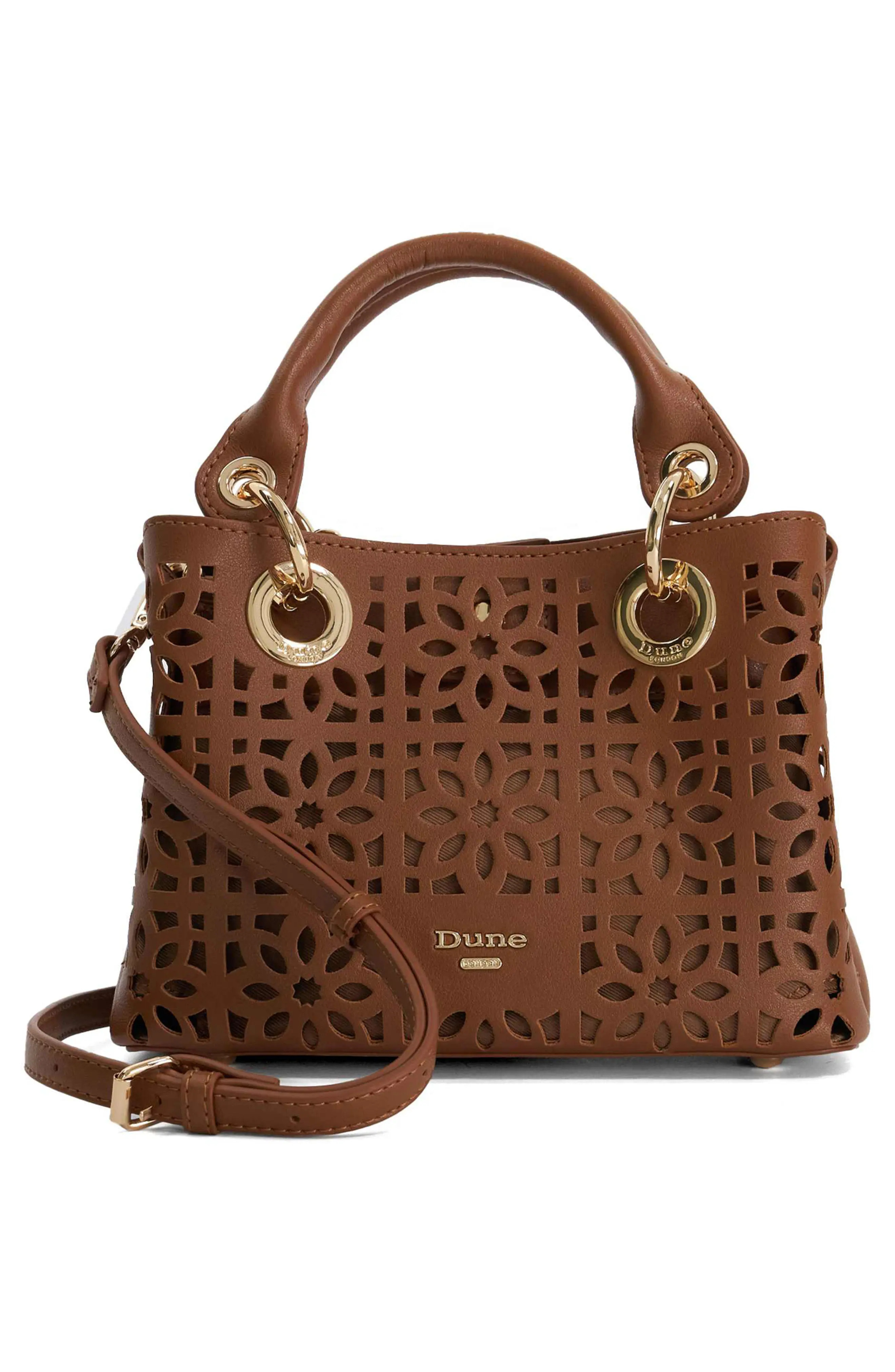 Dune London Diddydelaser Faux Leather Top Handle Bag in Tan at Nordstrom Rack | Nordstrom Rack