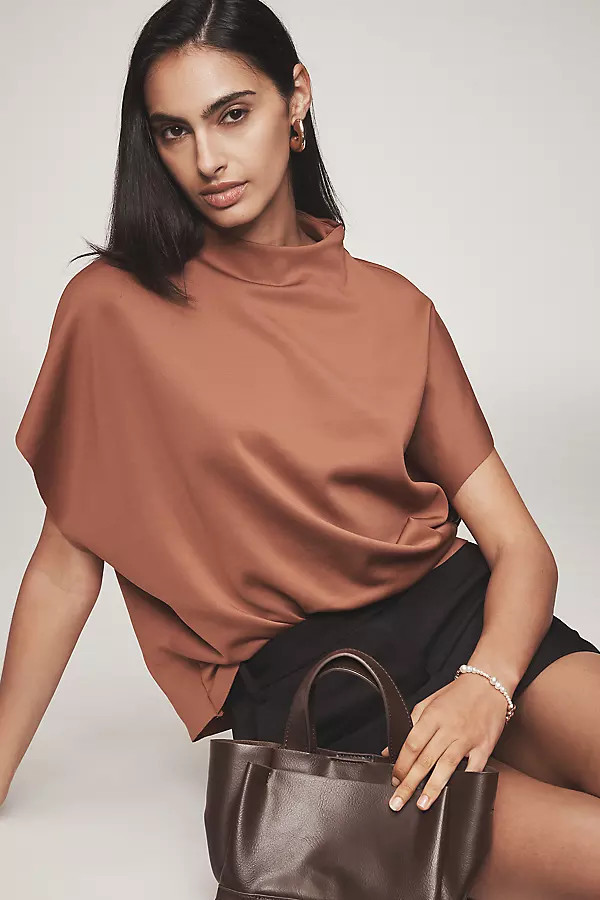 Mock-Neck Batwing Top | Anthropologie (US)