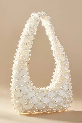 Lucy Satin Pearl Handbag | Anthropologie (US)
