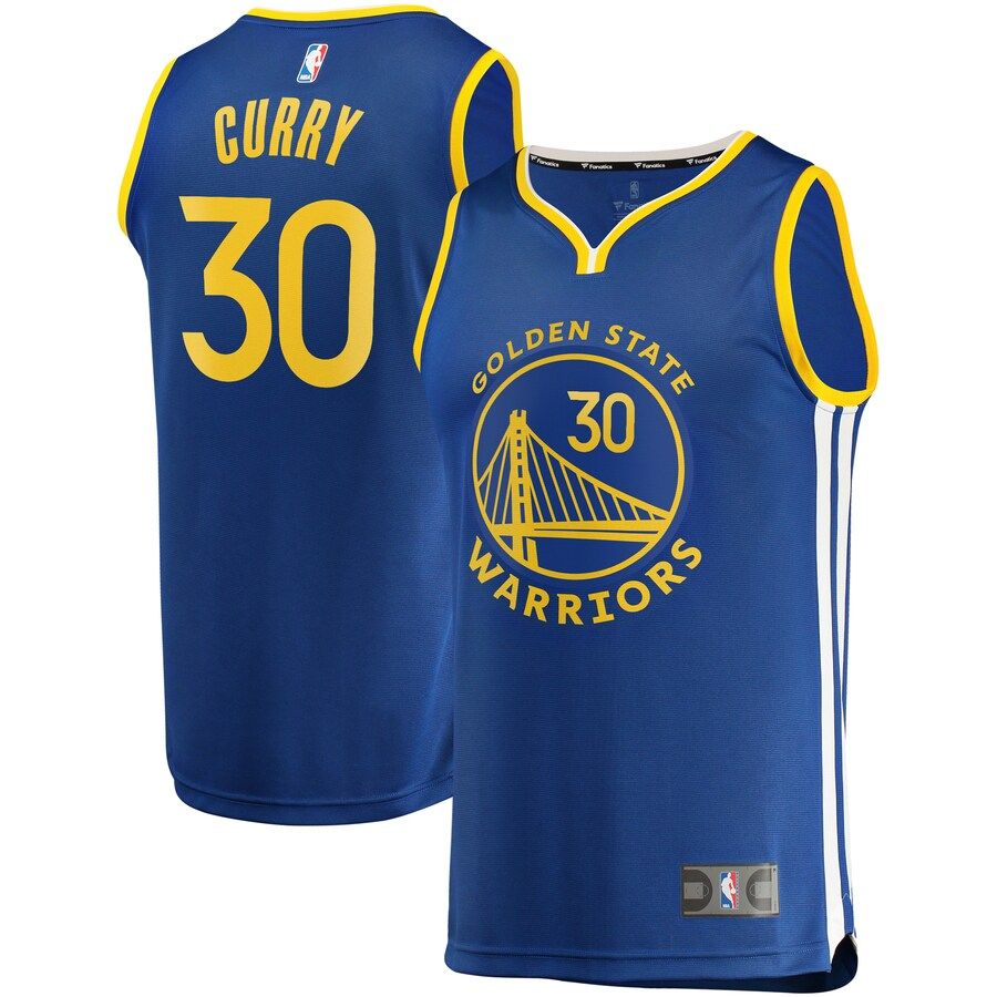 Stephen Curry Golden State Warriors Fanatics Branded Fast Break Replica Player Jersey - Royal - I... | Fanatics