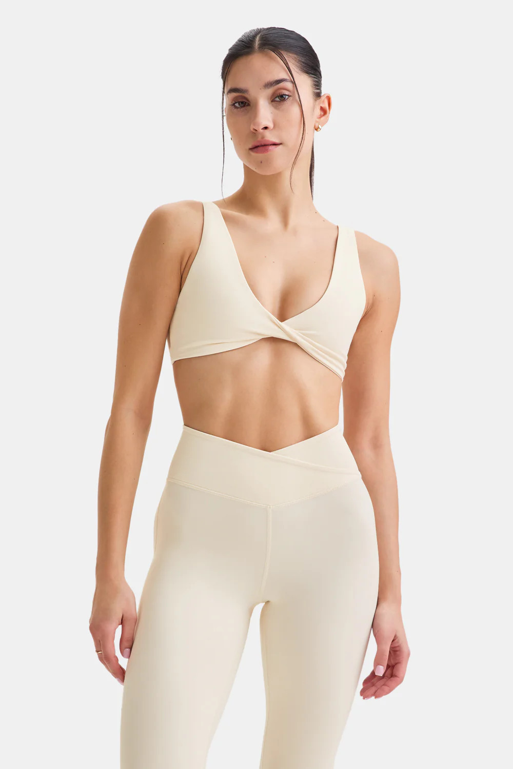 DayFlex Twist Front Sports Bra - Mocha Brown | TALA (UK)