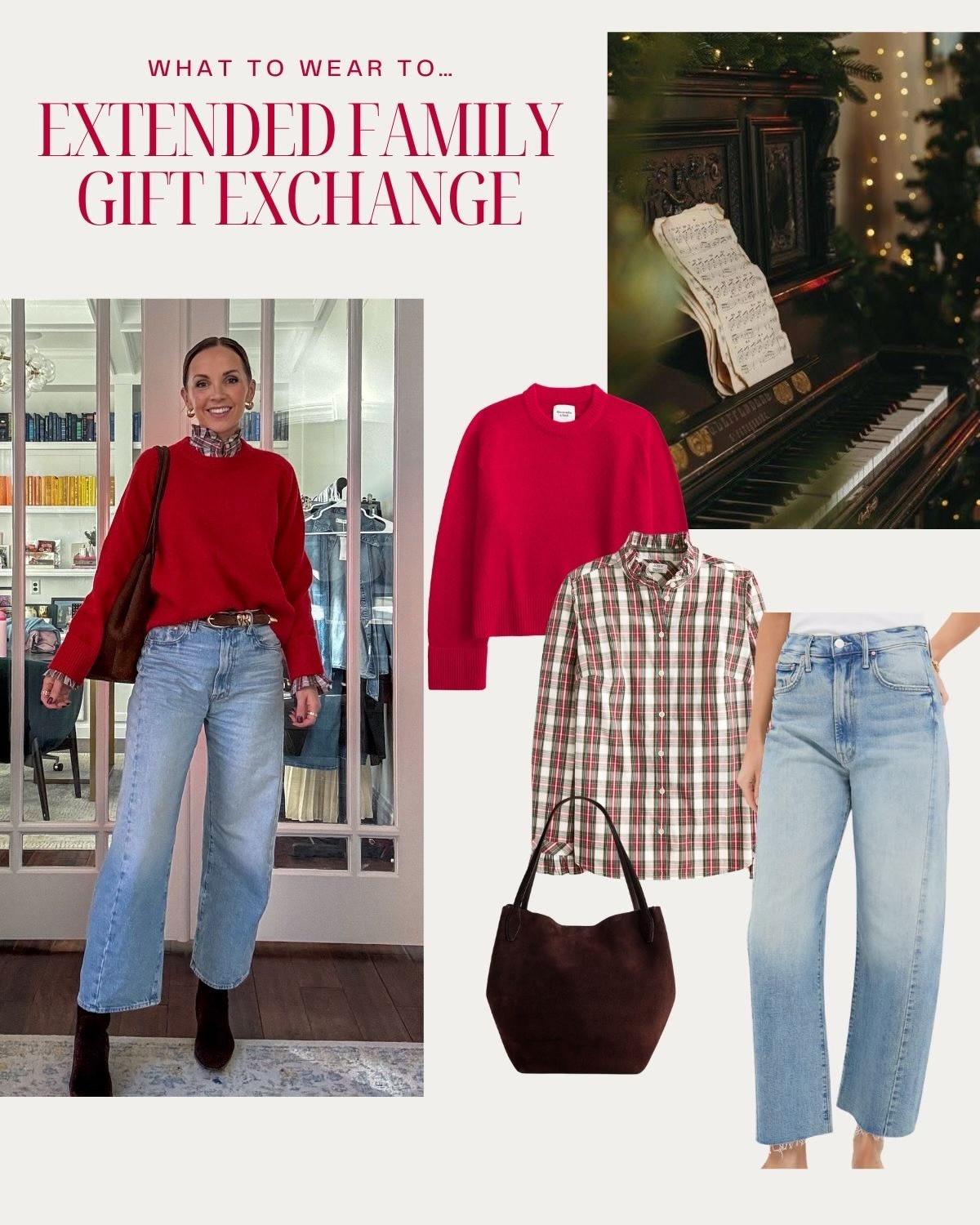 Love this festive layered look for a family Christmas party! My shirt is sold out but linked similar 

#LTKHoliday #LTKootd