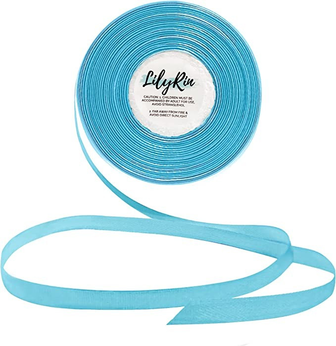 Amazon.com: LilyRin Turquoise Blue Ribbon 1/4 Inches 36 Yards Satin Roll Perfect for Scrapbooking... | Amazon (US)