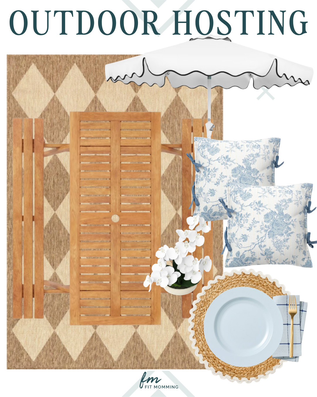 #ad @Target has all the best outdoor hosting finds! Love all the blue and white accents this summer. 

 #LTKSeasonal #LTKHome #LTKSwim