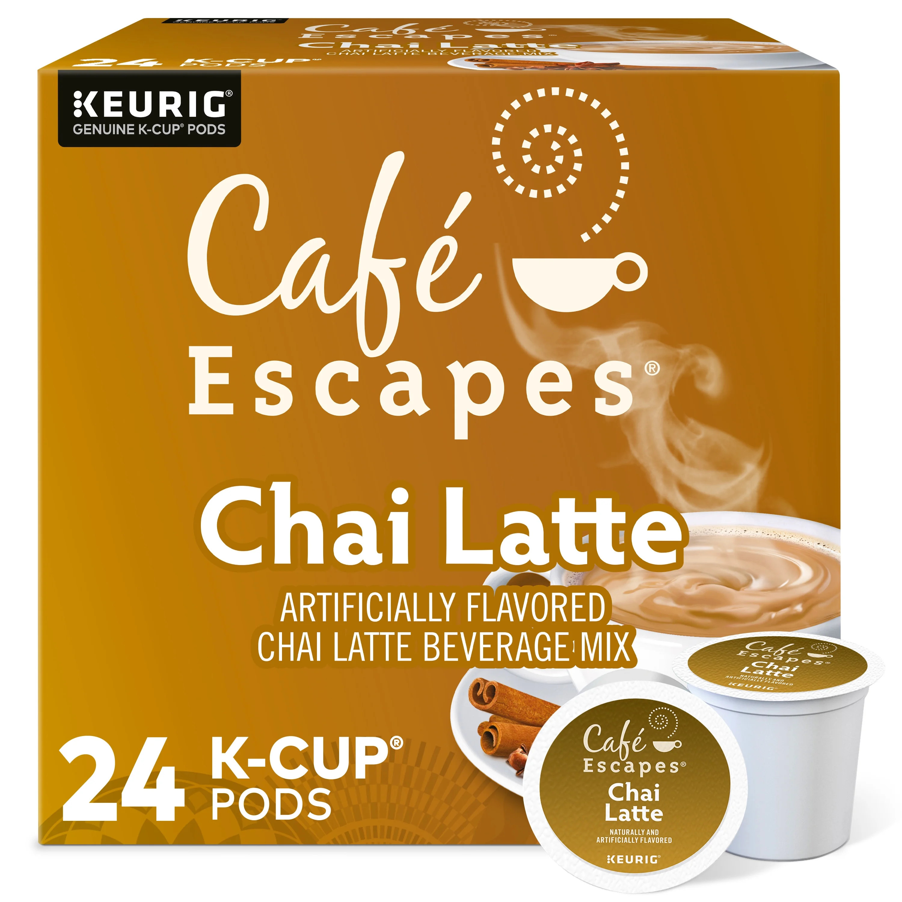 Café Escapes Chai Latte Keurig Single-Serve K-Cup Pods, 24 Ct - Walmart.com | Walmart (US)