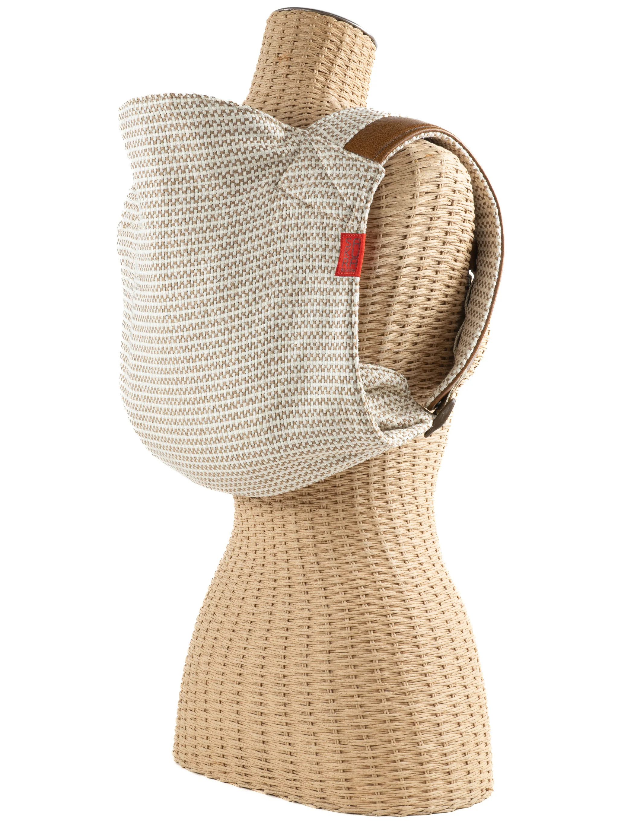 Toffee and Walnut Leather Onbuhimo | Sakura Bloom