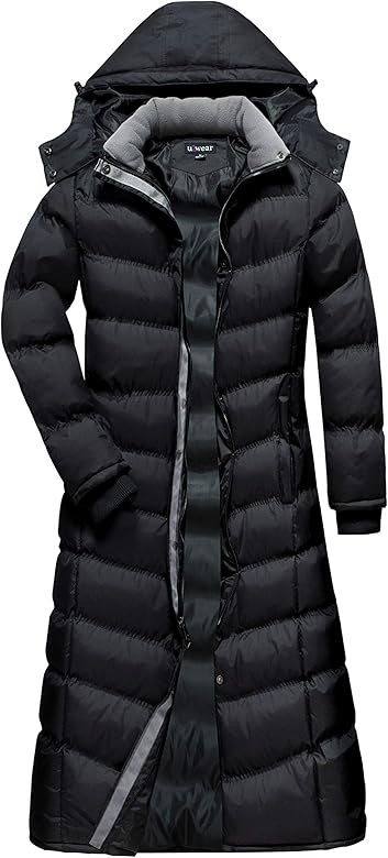 U2Wear Women's Water Resistance Puffer Winter Full Length Coat with Hood | Amazon (US)
