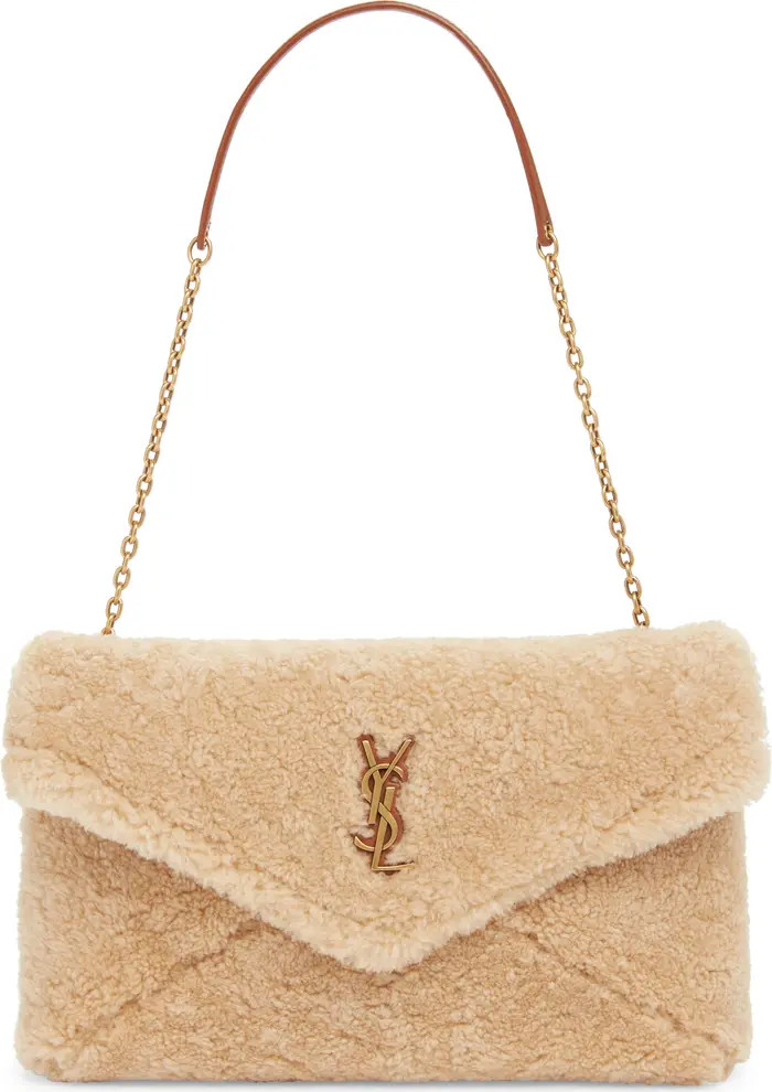 Cassandre Genuine Shearling Shoulder Bag | Nordstrom