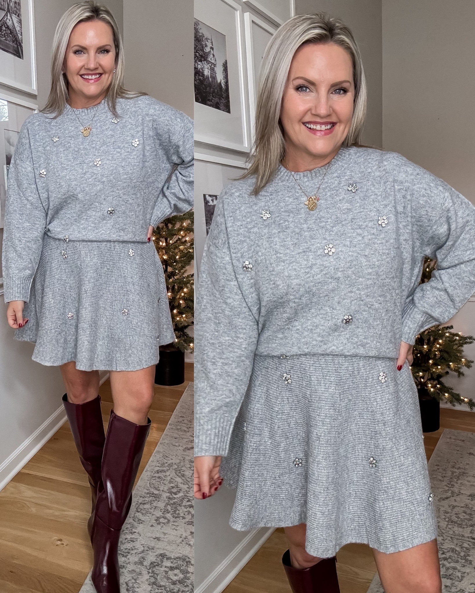 Walmart sweater knit skirt set size medium
Holiday outfit 
Thanksgiving outfit 


#LTKStyleTip #LTKSeasonal #LTKFindsUnder50