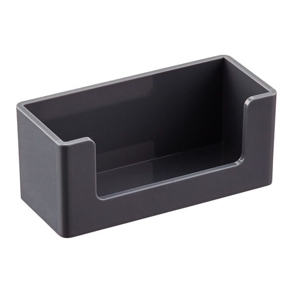 Dark Grey Poppin Business Card Holder | The Container Store