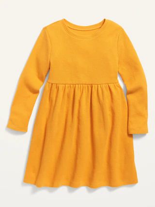 Thermal-Knit Long-Sleeve Fit & Flare Dress for Toddler Girls | Old Navy (US)