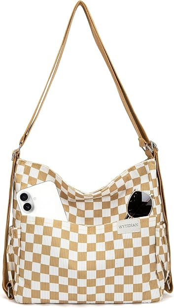 Corduroy Tote Backpack Crossbody Bag for Women, Convertible Shoulder Bags Designer Handbag for Co... | Amazon (US)