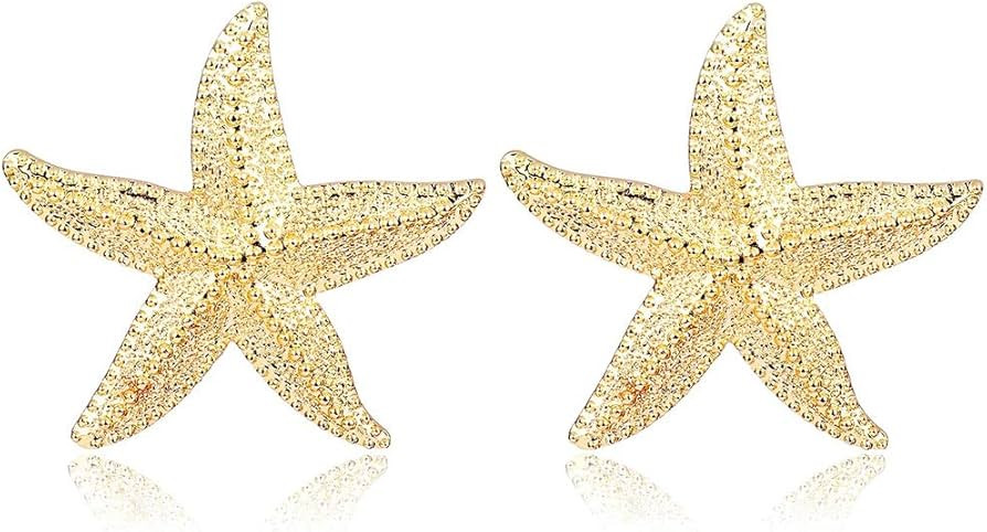 eletyuty Earrings Boho Big Starfish Earrings Ocean Sea Star Bib Studs For Women Statement Jewelry... | Amazon (CA)