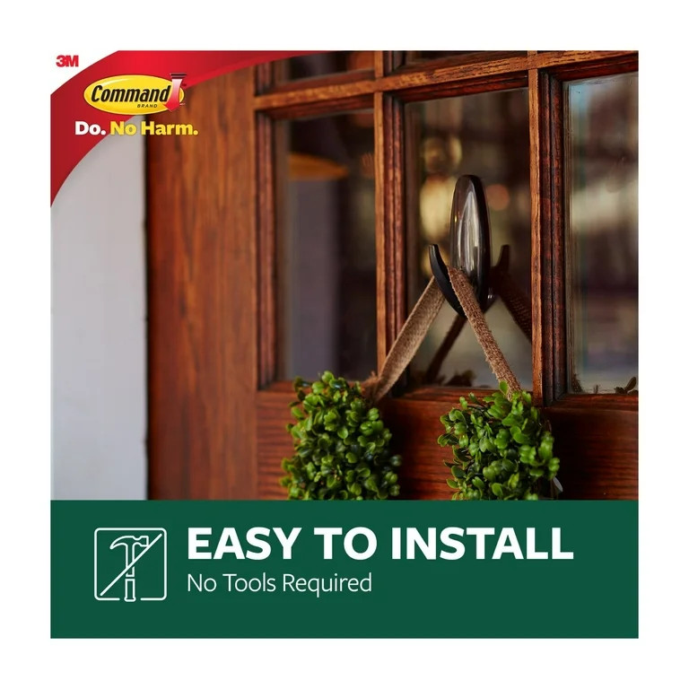 Command Outdoor Metallic Bronze Hook, Large, 1 Hook, 2 Strips/Pack | Walmart (US)