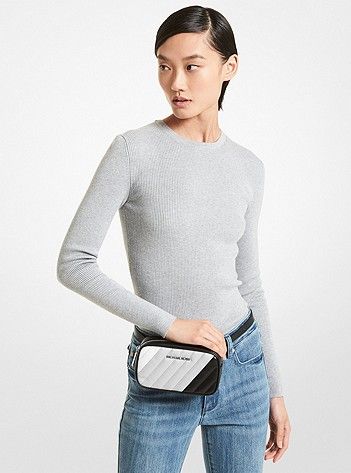 Rose Quilted Convertible Belt Bag | Michael Kors US