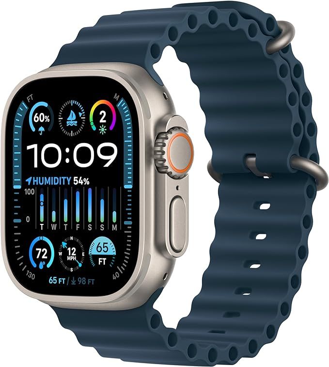 Apple Watch Ultra 2 [GPS + Cellular 49mm] Smartwatch with Rugged Titanium Case & Blue Ocean Band.... | Amazon (US)
