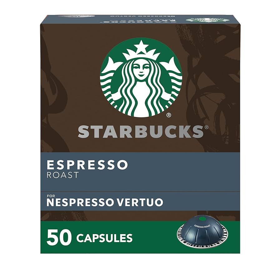 Starbucks by Nespresso Vertuo, Dark Roast Espresso, 50-count Espresso Pods, Brews 1.35 oz. | Amazon (US)