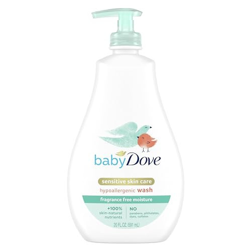 Baby Dove Sensitive Skin Care Baby Wash Fragrance Free Moisture For Baby Bath Time Fragrance Free and Hypoallergenic, Washes Away Bacteria 20 oz | Amazon (US)