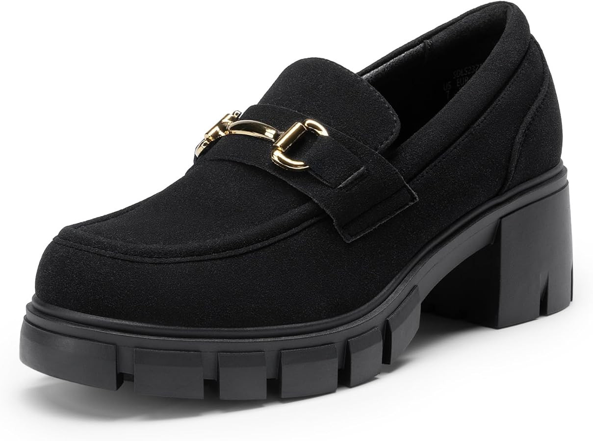 DREAM PAIRS Women's Platform Chunky Loafers | Amazon (US)