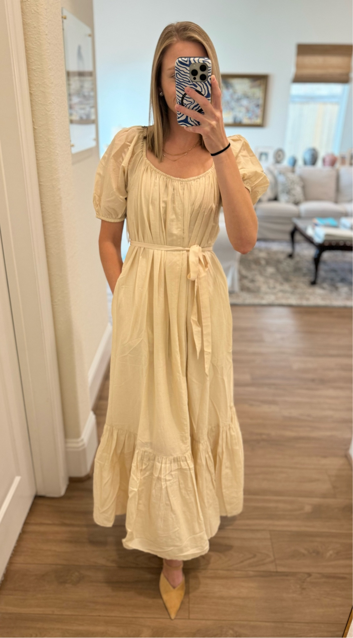  This dress comes in cream & green! Love the length, the sleeves, and beautiful neckline! Great family photo dress or even newborn photos! Comes in sizes XXS-XXL & on sale for $69

#LTKPlusSize