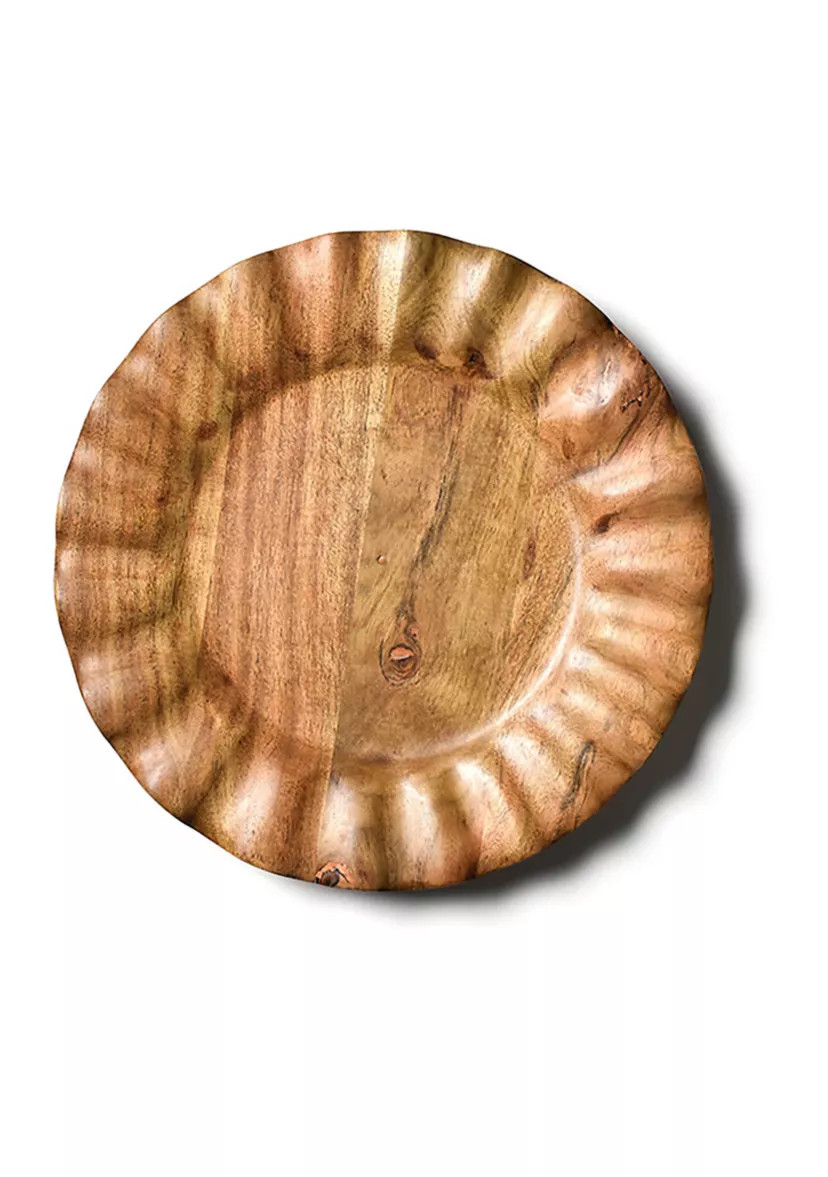 Fundamental Wood Ruffle Dinner Plate | Belk