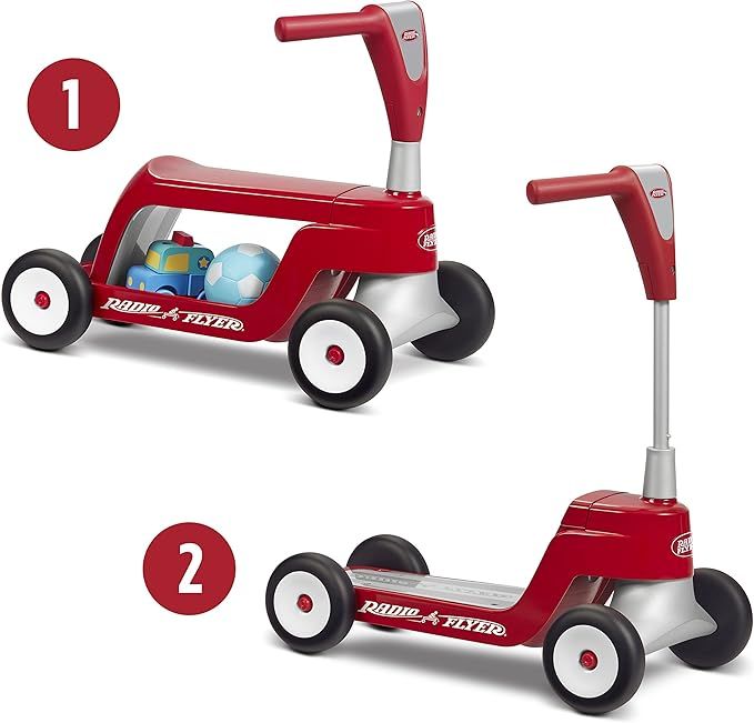 Radio Flyer Scoot 2 Scooter, Toddler Scooter or Ride on, Ages 1-4,Red | Amazon (US)