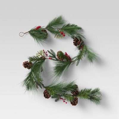 Pine and Red Berry Garland - Threshold&#8482; | Target