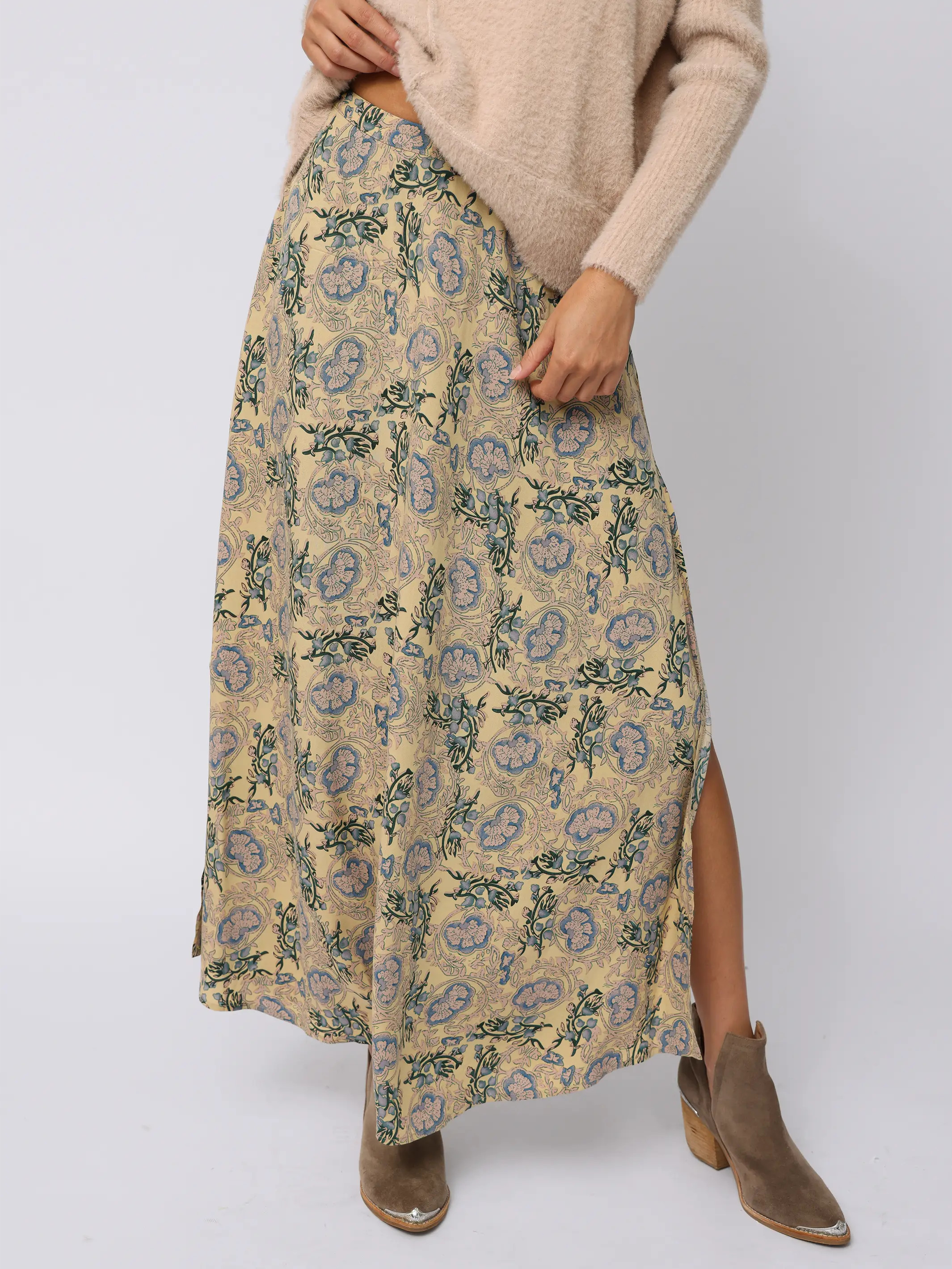 Ginger Side-Slit Maxi Skirt | Natural Life