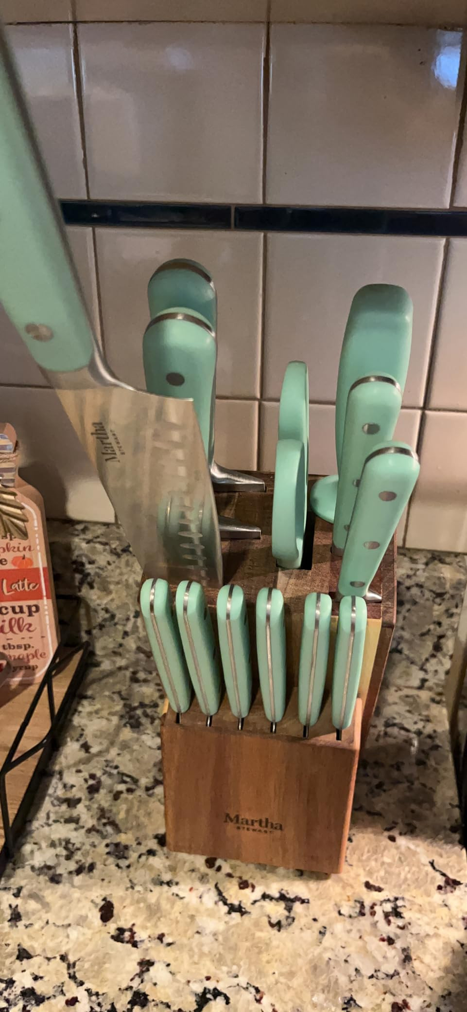 MARTHA STEWART Eastwalk 14 Piece High Carbon Stainless Steel Cutlery Knife Block Set w/ABS Triple... | Amazon (US)