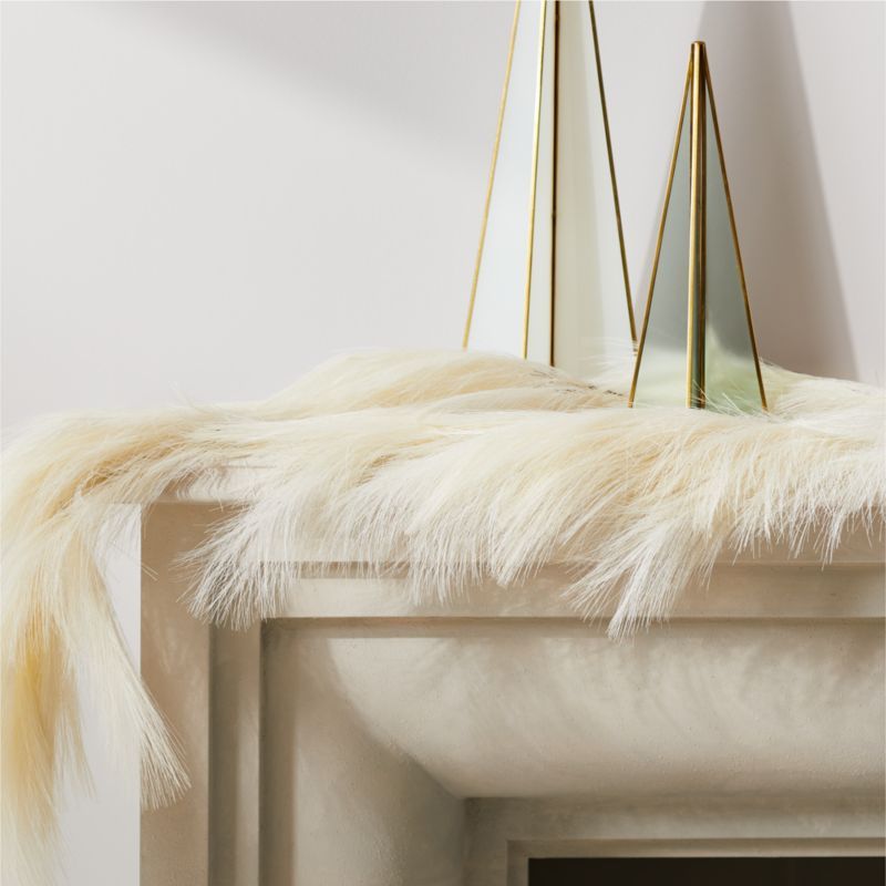 Faux Ivory Pampas Grass Garland 84" | CB2 | CB2