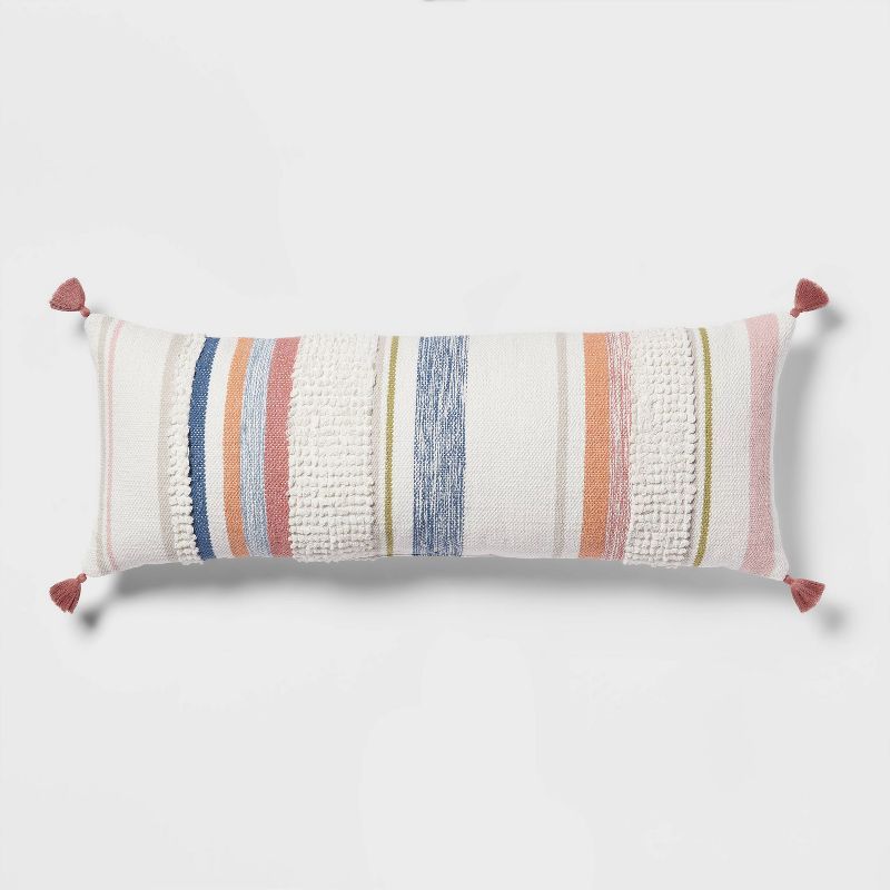 Oversized Oblong Woven Stripe Decorative Throw Pillow - Threshold™ | Target