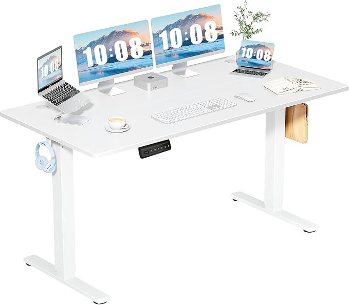 DUMOS 63 Inch Electric Standing Desk, Memory Adjustable Home Office Desk | Amazon (US)