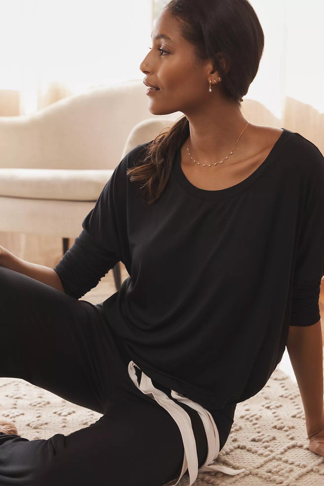 Eberjey Long-Sleeve Slouchy PJ Set | Anthropologie (US)