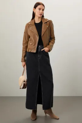 Toffee Classic Leather Moto Jacket | Rent the Runway