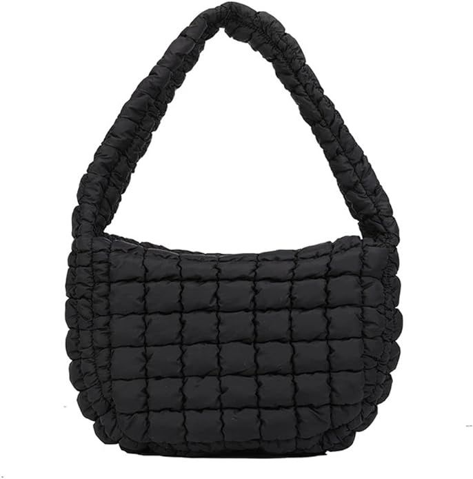 Gkidrpos Women's Quilted Handbag Nylon Puffer Shoulder Bag Soft Puffy Tote Bag Lightweight Paddin... | Amazon (US)