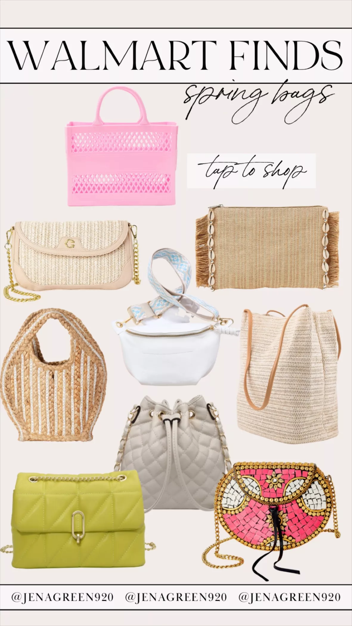 Magid Women's Spring Jute Petite Stripe Tote Bag 