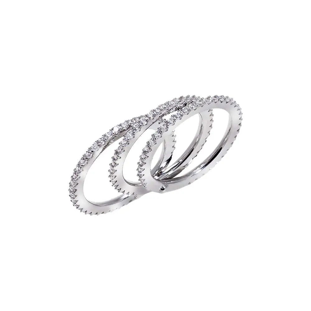 CZ Pavé Three-Stack Eternity Ring (Women) | Nordstrom | Nordstrom