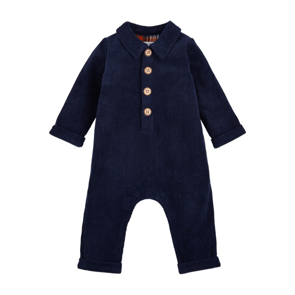 Navy Corduroy Baby Bodysuit | Mud Pie