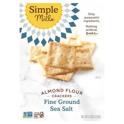 Simple Mills, Almond Flour Crackers, Fine Ground Sea Salt, 4.25 oz (120 g) | iHerb
