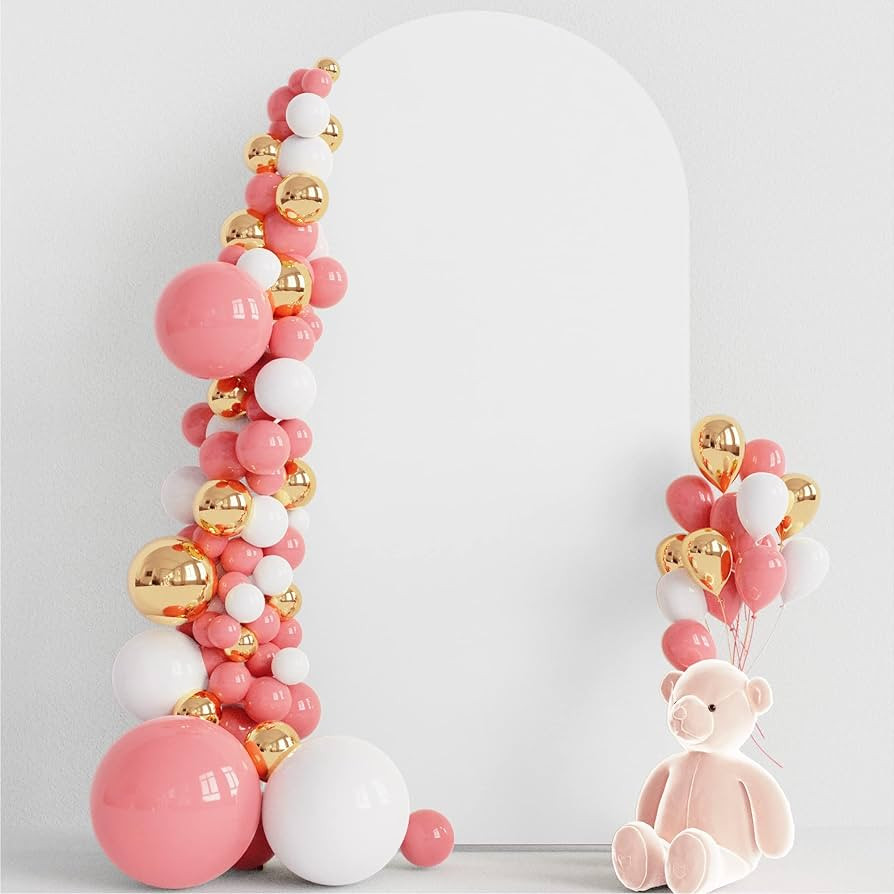 Wokceer 6.6FT Wedding Arch Cover Spandex Fitted Wedding Arch Stand Covers Round Top Chiara Arch B... | Amazon (US)