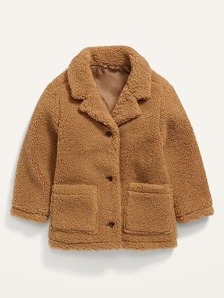 Sherpa Button-Front Coat for Toddler Girls | Old Navy (US)