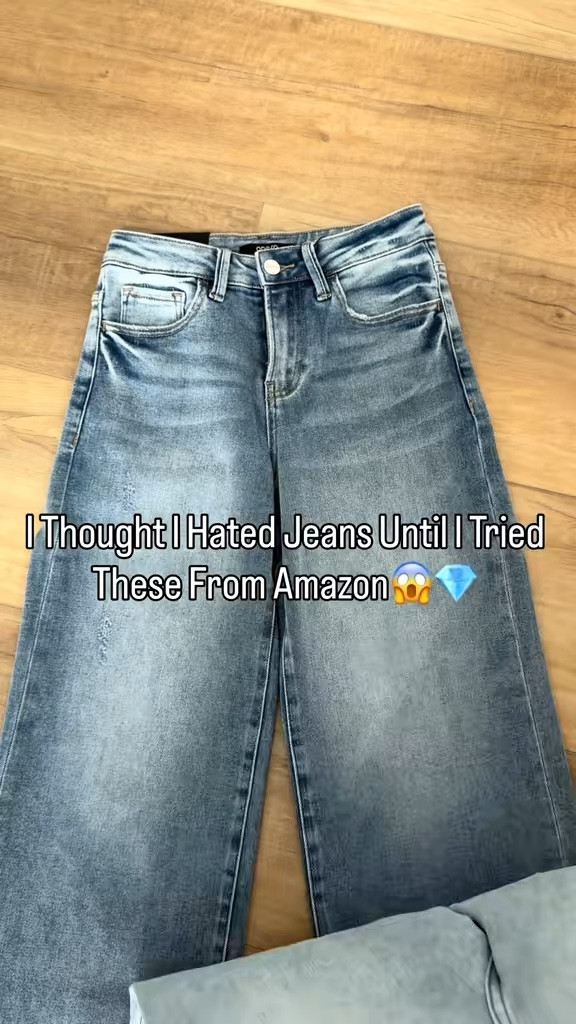 These Amazon wide leg jeans are the everyday denim find you have been looking for! 🙌 High waisted, stretchy, comfortable and that relaxed baggy fit without losing shape — tummy control detail and a raw hem for the perfect casual on-trend look.

#LTKTall #LTKootd #LTKSeasonal