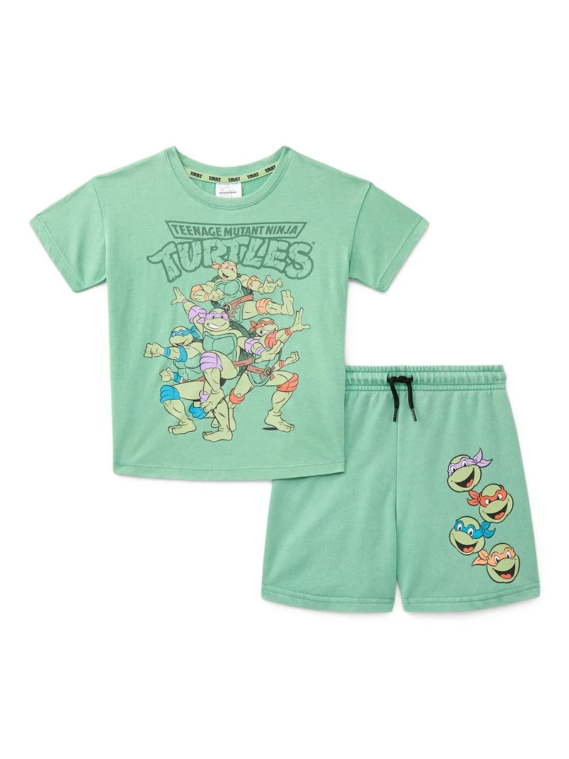 Teenage Mutant Ninja Turtles Conjunto de Camiseta Gráfica y Shorts para Niños Pequeños, 2 Piez... | Walmart (US)